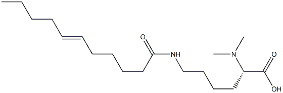 N6-(6-Undecenoyl)-N2,N2-dimethyllysine Struktur