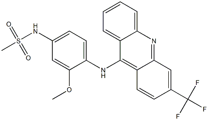 N-[3-Methoxy-4-[(3-trifluoromethyl-9-acridinyl)amino]phenyl]methanesulfonamide Struktur