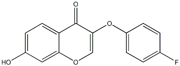 7-Hydroxy-3-(4-fluorophenoxy)-4H-1-benzopyran-4-one Struktur