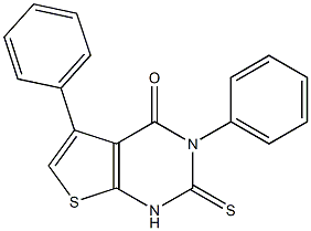 1,2-Dihydro-3-phenyl-2-thioxo-5-phenylthieno[2,3-d]pyrimidin-4(3H)-one Struktur