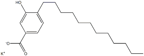 4-Dodecyl-3-hydroxybenzoic acid potassium salt Struktur