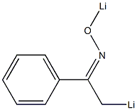 1-Phenyl-2-lithioethanone O-lithio oxime Struktur