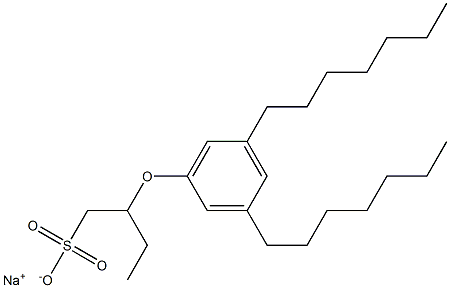 2-(3,5-Diheptylphenoxy)butane-1-sulfonic acid sodium salt Struktur