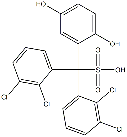 Bis(2,3-dichlorophenyl)(2,5-dihydroxyphenyl)methanesulfonic acid Struktur