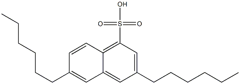 3,6-Dihexyl-1-naphthalenesulfonic acid Struktur