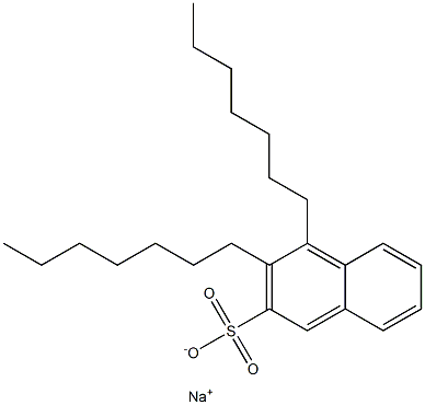 3,4-Diheptyl-2-naphthalenesulfonic acid sodium salt Struktur