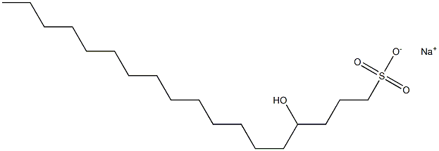 4-Hydroxyoctadecane-1-sulfonic acid sodium salt Struktur