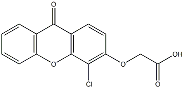 (9-Oxo-4-chloro-9H-xanthen-3-yloxy)acetic acid Struktur