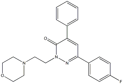 4-Phenyl-6-(4-fluorophenyl)-2-(2-morpholinoethyl)pyridazin-3(2H)-one Struktur