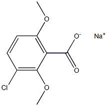 3-Chloro-2,6-dimethoxybenzoic acid sodium salt Struktur