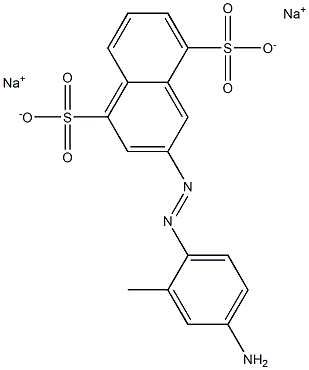 3-(4-Amino-2-methylphenylazo)-1,5-naphthalenedisulfonic acid disodium salt Struktur