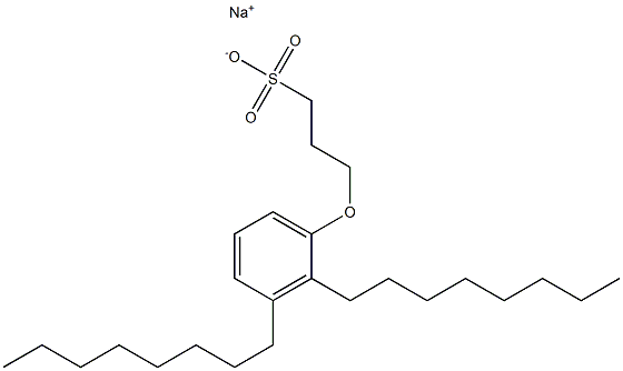 3-(2,3-Dioctylphenoxy)propane-1-sulfonic acid sodium salt Struktur