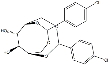 1-O,5-O:2-O,6-O-Bis(4-chlorobenzylidene)-D-glucitol Struktur