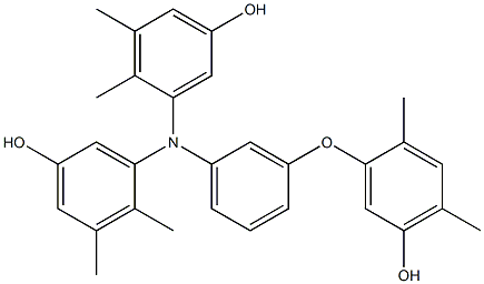 N,N-Bis(5-hydroxy-2,3-dimethylphenyl)-3-(5-hydroxy-2,4-dimethylphenoxy)benzenamine Struktur