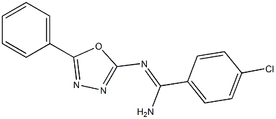 N2-(5-Phenyl-1,3,4-oxadiazol-2-yl)-4-chlorobenzamidine Struktur