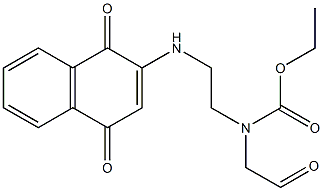 N-(2-Oxoethyl)-N-[2-[(1,4-dihydro-1,4-dioxonaphthalen)-2-ylamino]ethyl]carbamic acid ethyl ester Struktur