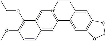 9-Ethoxy-10-methoxy-5,6-dihydrobenzo[g]-1,3-benzodioxolo[5,6-a]quinolizinium Struktur