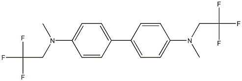 4,4'-Bis[N-methyl-N-(2,2,2-trifluoroethyl)amino]biphenyl Struktur