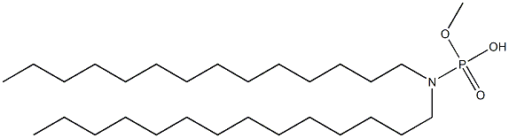 N,N-Ditetradecylamidophosphoric acid hydrogen methyl ester Struktur