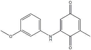 2-(3-Methoxyanilino)-6-methyl-1,4-benzoquinone Struktur