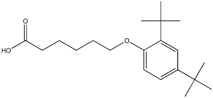 6-(2,4-Di-tert-butylphenoxy)hexanoic acid Struktur