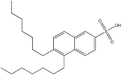 5,6-Diheptyl-2-naphthalenesulfonic acid Struktur