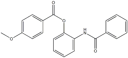 4-Methoxybenzoic acid 2-benzoylaminophenyl ester Struktur