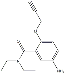 5-Amino-N,N-diethyl-2-(2-propynyloxy)benzamide Struktur