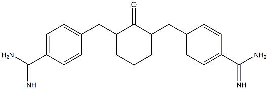 2,6-Bis(4-amidinobenzyl)-1-cyclohexanone Struktur