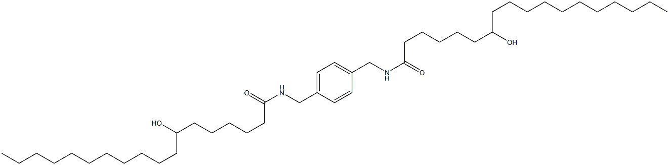 N,N'-(1,4-Phenylenebismethylene)bis(7-hydroxystearamide) Struktur