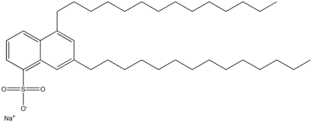 5,7-Ditetradecyl-1-naphthalenesulfonic acid sodium salt Struktur