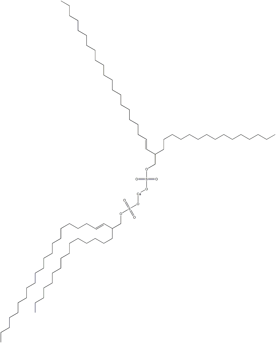 Bis(2-pentadecyl-3-tricosenyloxysulfonyloxy)calcium Struktur