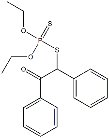 Dithiophosphoric acid O,O-diethyl S-(2-oxo-1,2-diphenylethyl) ester Struktur