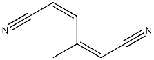 (1Z,3Z)-1,4-Dicyano-2-methyl-1,3-butadiene Struktur