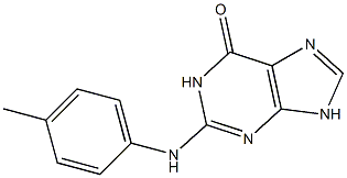 2-(4-Methylphenylamino)-9H-purin-6(1H)-one Struktur