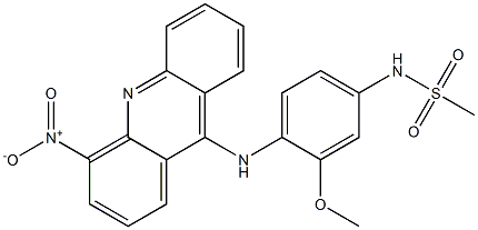 N-[3-Methoxy-4-[(4-nitro-9-acridinyl)amino]phenyl]methanesulfonamide Struktur