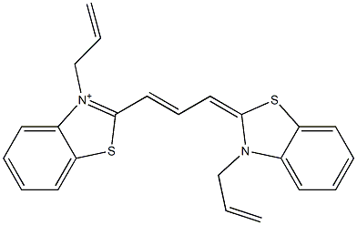 3-(2-Propenyl)-2-[3-[3-(2-propenyl)benzothiazol-2(3H)-ylidene]-1-propenyl]benzothiazol-3-ium Struktur