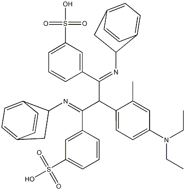 3,3'-[4-Diethylamino-2-methylphenylmethylenebis[4,1-phenylene(ethylimino)methylene]]bis(benzenesulfonic acid) Struktur