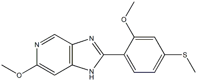 6-Methoxy-2-(2-methoxy-4-methylthiophenyl)-1H-imidazo[4,5-c]pyridine Struktur