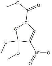 2-Methoxycarbonyl-4-nitro-5,5-dimethoxy-2,5-dihydrothiophen-2-ide Struktur