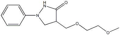 1-Phenyl-4-[(2-methoxyethoxy)methyl]pyrazolidin-3-one Struktur