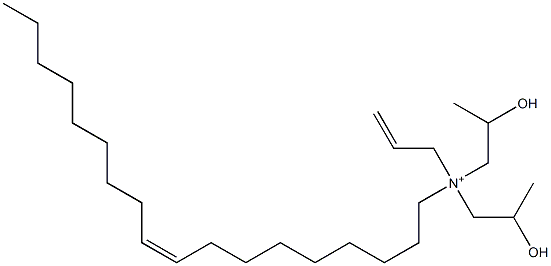 (Z)-N,N-Bis(2-hydroxypropyl)-N-(2-propenyl)-9-octadecen-1-aminium Struktur