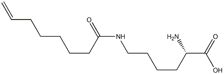 N6-(7-Octenoyl)lysine Struktur