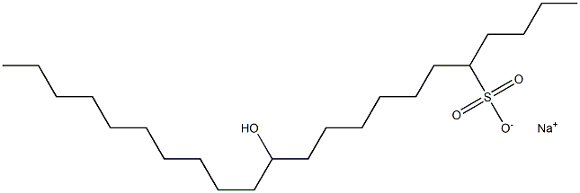 12-Hydroxydocosane-5-sulfonic acid sodium salt Struktur