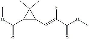 (Z)-2-Fluoro-3-[2-(methoxycarbonyl)-3,3-dimethylcyclopropyl]propenoic acid methyl ester Struktur