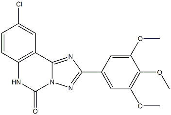 9-Chloro-2-(3,4,5-trimethoxyphenyl)[1,2,4]triazolo[1,5-c]quinazolin-5(6H)-one Struktur