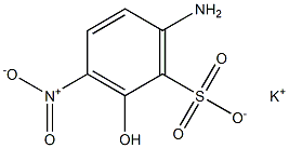 6-Amino-2-hydroxy-3-nitrobenzenesulfonic acid potassium salt Struktur