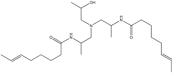 N,N'-[2-Hydroxypropyliminobis(1-methyl-2,1-ethanediyl)]bis(6-octenamide) Struktur