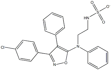 [2-[Phenyl[3-(4-chlorophenyl)-4-phenylisoxazol-5-yl]amino]ethyl]sulfamic acid anion Struktur