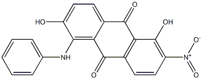 1-Anilino-2,5-dihydroxy-6-nitroanthraquinone Struktur